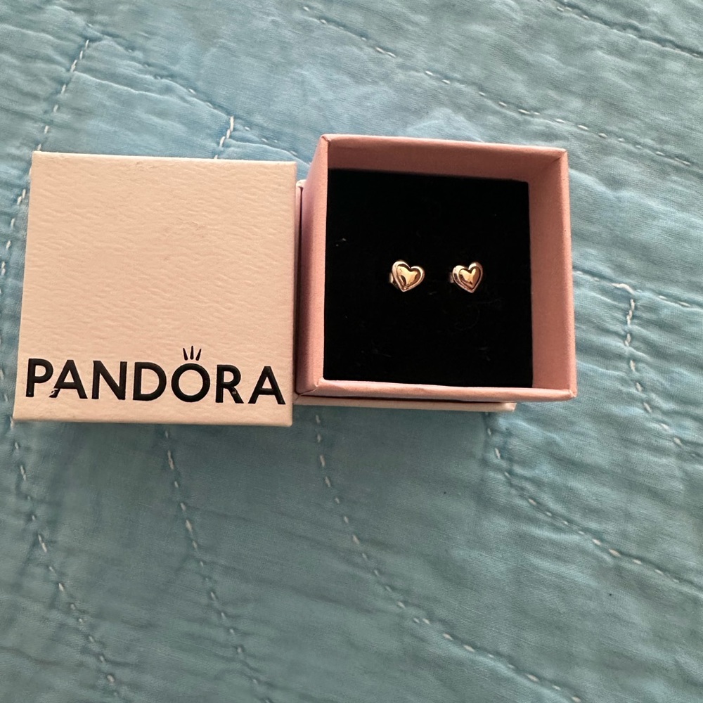 NIB Pandora Heart Earrings